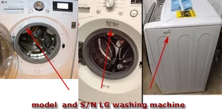 Serienummer för LG tvättmaskin: uppslag, avkodare