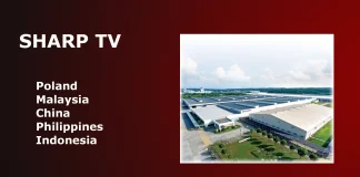 Vem tillverkar Sharps TV-apparater och var?