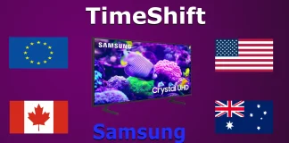 Länder där TimeShift och PVR fungerar på Samsung TV-apparater