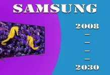 Samsung TV-modeller efter år