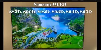 Samsung OLED S85D, S90D, S92D, S93D, S94D, S95D: skillnader