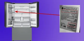 Hur man hittar modellnummer och serienummer på en LG-kylskåp