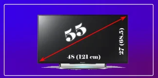 55 tums TV-apparater dimensioner, LED, OLED, QLED förklaras