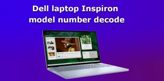 Förklaring av dekodning av modellnummer för Dell Inspiron-laptops (2010–2025)