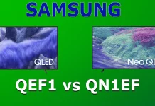 Samsung-TV: QN1EF vs QEF1 – 2025 års modellserie