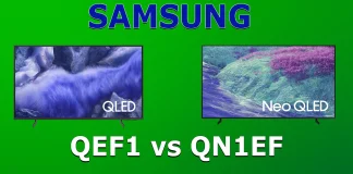 Samsung-TV: QN1EF vs QEF1 – 2025 års modellserie