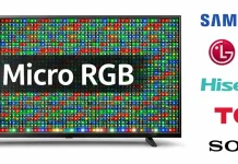 Micro RGB-, RGB Evo- och TCL Mini RGB-tv-apparater
