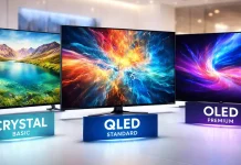 Kategorier och grupper av Samsung-TV från 2012 till 2026