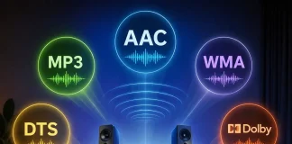 AAC-, MP3-, WMA-, DTS- och Dolby-ljudkodekar förklarade på ett enkelt sätt