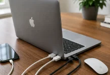 Beskrivning av portarna på Apple MacBook-datorer