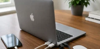 Beskrivning av portarna på Apple MacBook-datorer