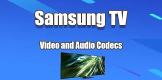 Video- och ljudformat samt kodek som stöds av Samsung TV