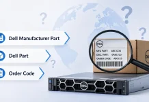 Vad betyder Dell Manufacturer Part, Dell Part och Order Code?