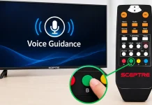 Så här aktiverar eller inaktiverar du Voice Guidance på en Sceptre TV