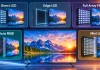 Förklaring av olika typer av TV-bakbelysning, Direct LED, Edge LED, Full Array FALD, Micro RGB och Mini LED