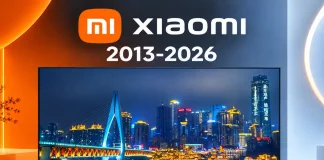 Xiaomi TV-serier årsvis 2013–2026